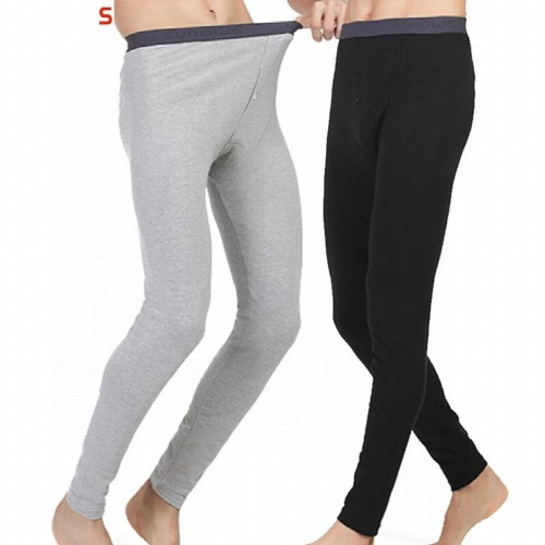 Men Winter Thermal Pants Pure Cotton Leggings Thin Solid Long Johns Warm Thick Pants 1