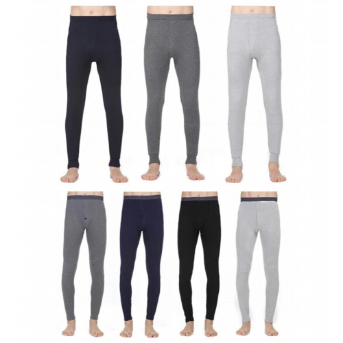 Men Winter Thermal Pants Pure Cotton Leggings Thin Solid Long Johns Warm Thick Pants 2