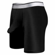 Ice Silk Fitness Long Underwear Comfortable Men Underpants Sexy Pull Stretch Boxers Sportswear Male Panties