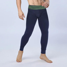 Slim Thermal Men Long Johns Elasticity Medium Waist Cotton Men Warm Pants Thermal Underwear