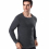 Men Winter Plus Size Thickened Cotton Thermal Underwear Set With Plush Solid Round Collar Undercoat Warm Undershirts 7
