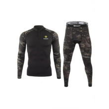 Camouflage Athletic Thermal Underwear Sets Men Functional Training Sports Sexy Fitness Quick Drying Long Johns Run Tracksui