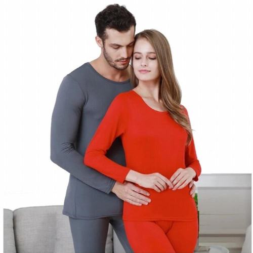 Long Johns Men Thin Solid Basic Thermal Underwear Fitness Underpants and Undershirts Thermo Elastic Tight Sets 2