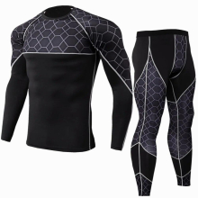 High Mens Suit Winter Thermal Underwear Compression Tights Fitness Leggings Clothing Sweat Quick Dry Jogging Suits 4XL