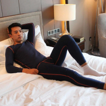 Sell Winter Men Pure Colour Cotton Thermal Mens Comfortable Underwear Clothing Mael Thermo Long Johns Sets Clothes
