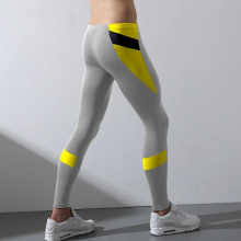 Mens Polyester Thin Velvet Autumn and Winter Leggings Warm Pants Flat-color Slim Autumn Pants Men