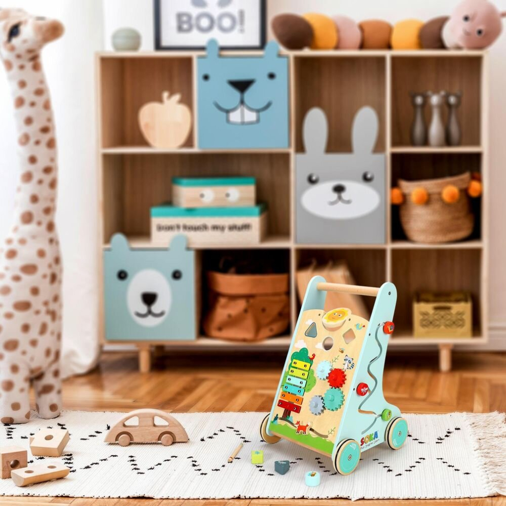 Soka Play Imagine Learn Soka 5Pcs Wooden Wood Children Kids Toddler Forest Activity Walker Toy