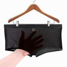 Mens See-through Boxer Briefs Sexy Sheer Mesh Pouch Underwear Transparent Breathable Panties Lingerie Novelty Underpants A50