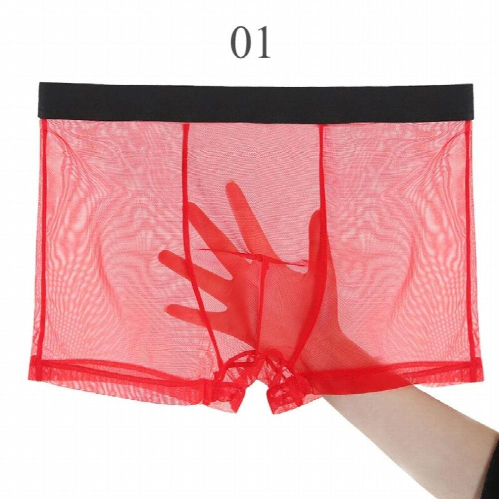 Seamless Mesh Slips Underwear Sexy See Through Erotic Underpants Mens Transparent Boxer Underwear Homme Panties Boxer Short
