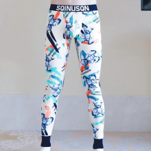Mens thermal pants Personalized Cotton Slim Fit Camouflage Leggings thermal underwear