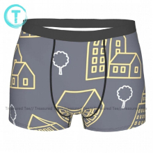House Underwear Polyester Funny Trunk Boys Sublimation Boxer Brief