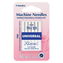 Hemline Sewing Machine Needles - per pack of 5