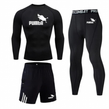 Compression Sportswear Men Long underwear Second Skin Winter Warm Base Layer Tights Track suit Jogging suits rashgarda MMA kit