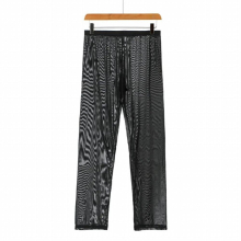 Mens Leggings Ultra Thin Monolayer Transparent Sexy Household Pants Mens Thin Casual Pants Pajamas (not Include Briefs)