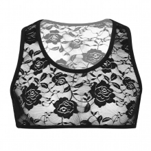Men Sissy Nightwear Gay Erotic See Through Lace Lingerie Tank Tops Crop Tops Sleepwear