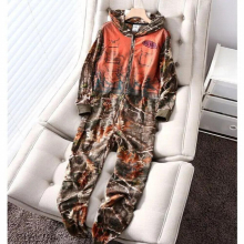 Polar Fleece Onesie Pajamas Autumn Winter Men Jumpsuit Sleepwear One-piece Pijamas Loose Casual Hooded Home Clothes Nightwear