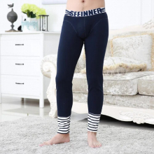 Mens U Convex Bag Sexy Striped Winter Warm Pants Thin Youth Foundation Long Johns Leggings