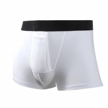 Gun Bullet Separation Underwear Mens Boxers Open Hole Breathable Antibacterial Spermatic Cord Vein Lifting Testes Underpant