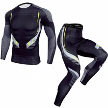 Mens Thermal Underwear Set Tactics Fitness Leggings Base Compression Sports Suit Underwear Long Johns Men Clothing