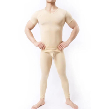 2 Piece/Set Ice Silk Long Johns for Men Undershirts Penis Pouch Leggings and Top Sets Sports Bodybuilding Gym Fitness Homewear