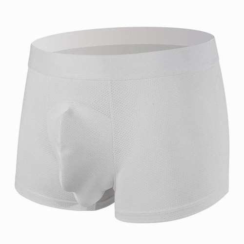 Sexy Men Nylon Boxer Shorts U Convex Pouch BoxerShorts Solid Low-rise ...