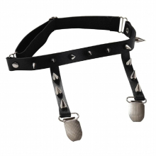 Punk Rivet Women's Leather Harness Suspenders Leg Restraint Belt Sexy Garter Stockings Clip Harajuku Thigh Ring Exotic Apparel