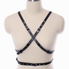 Women Men Gothic PU Leather Harness Belts Punk Body Bondage Rock Stylish Accessories Waist Straps Chest Harness
