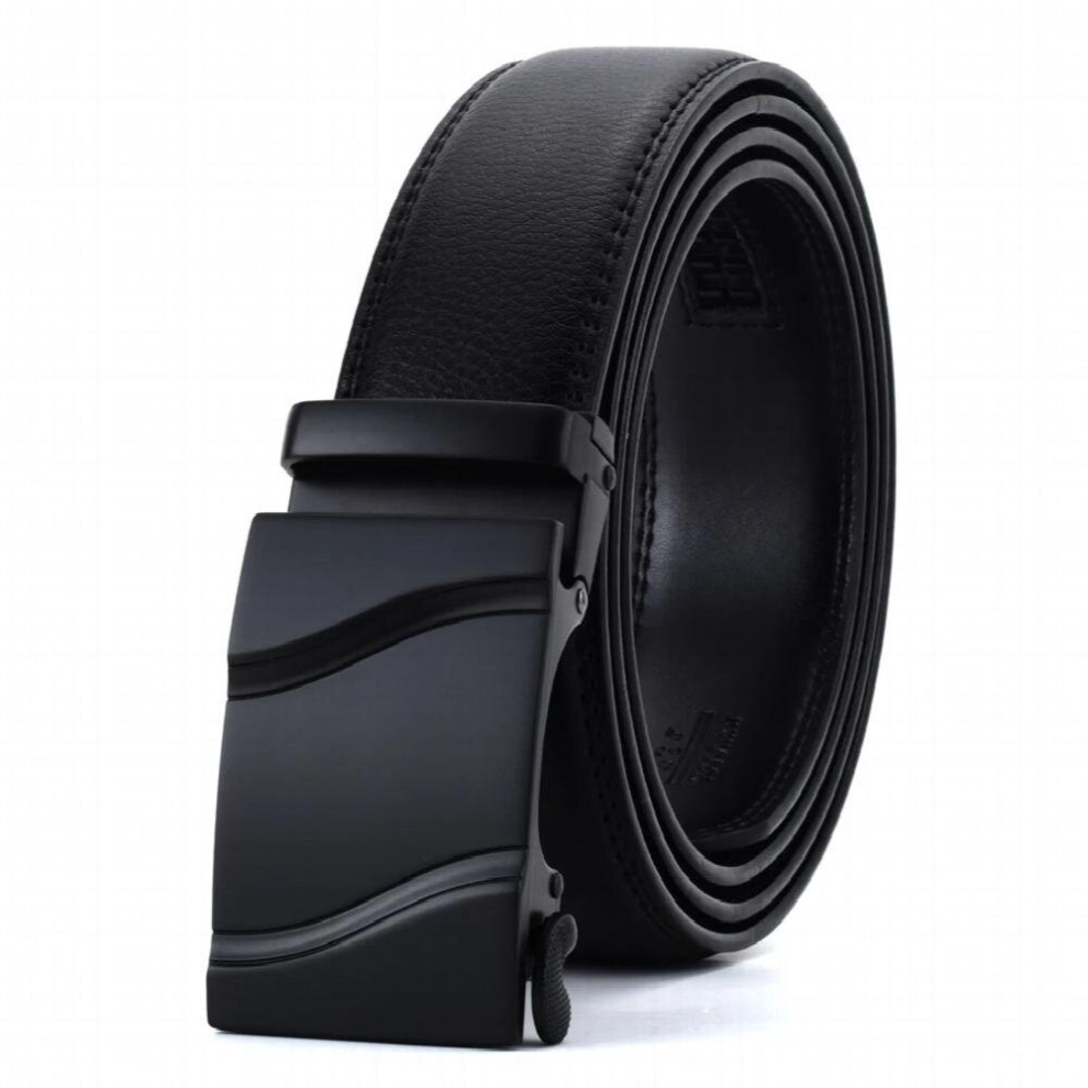 Mens Belt 35mm Width Cow Leather Automatic Buckle Belts for Men-image-OPC-PCQTCPP-NEW