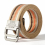 Double Ring Metal Buckle Multicolor Young Student Mens Canvas Belt 5