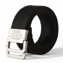 Double Ring Metal Buckle Multicolor Young Student Mens Canvas Belt