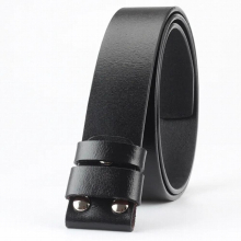 Mens Real Cowhide Leather Belt Body Without Buckle Men Cowskin Smooth Leather Belt No Buckle Accessories Width 3.8cm
