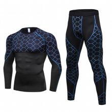 Men Thermal Underwear Sets Compression Fleece Sweat Quick Drying Thermo Underwear Male Clothing Winter Long Johns