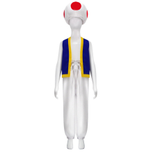 (XS) Mario Toad Super Cosplay Costume Outfits Mushroom Hat Halloween Roleplay Gifts