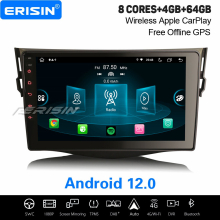 9 inch IPS Android 12 Toyota RAV4 Car Stereo DAB+ Satnav 8-Core 4GB+64GB CarPlay&Android Auto WiFi SWC OBD2 DSP