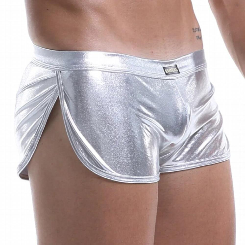 Men Sexy Underwear Boxers Leather Stage U Convex Pouch Gay Wear