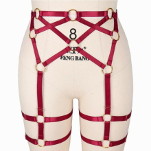 Elastic Leg Harness Garter Women Belts Body Harness Strappy High Waist Stockings Suspender Goth Hollow Out Clubs Dance Lingerie