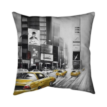 26 x 26 in. Times Square & Yellow Taxis-Double Sided Print Indoor Pillow