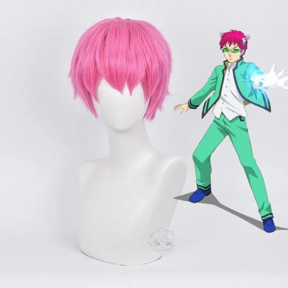 Unisex Multicoloured Saiki Kusuo No Sai-Nan The Disastrous Life Of Psi Saiki K.cospla Heat Resistant Synthetic Hair Halloween Carnival + Wig Cap