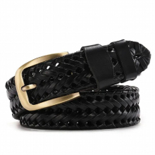 Men Leather Braided Belts Webbing High Hand Vintage Belts for Men Pin Buckle Casual for Jeans Strap HQ212