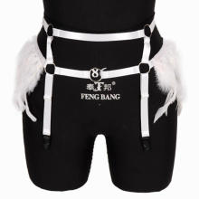 Sexy Pole Dance Bondage Harness Body Suspender Belt Thigh Stockings Garter Goth Leg Garter Belt Fetish Leg Harness Cage