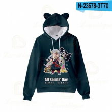 Spring Autumn Hoodies Hooded Cat Ears Cartoon Demon Slayer Kids Adults Casual Harajuku Streetwear Hoodie Sweatshirts