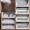 Living And Home (33.5cm W x 43cm D x 14cm H) Folding Stackable Wardrobe Storage Basket Cupboard Tabletop Organiser 2