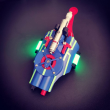 ( Blue With light) Spider Web Launcher Wind-Up Shooter Toy Gift For Men Boys -V7H0 Halloween Gifts