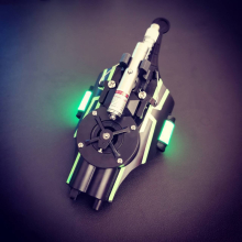 ( Black With light) Spider Web Launcher Wind-Up Shooter Toy Gift For Men Boys -V7H0 Halloween Gifts