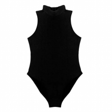 Women Ballet Leotard Gymnastic Swimsuits Adult One-piece Round Neck Stretch Ballet Dance Leotard Women Bodysuit Bathing Suits