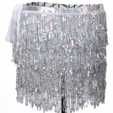 Belly Dance Long Fringe Hip Scarf Dancing Waist Belt Skirt Sequins Tassel Women Costume
