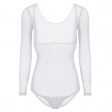 Women Girls Sheer Mesh Solid Stretchy Dancewear Ballet Gymnastics Leotards Bodysuit Unitards Belly Dance Undershirts Tops