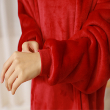 (Burgundy Red) Oversized Hoodie Blanket Women Ultra Plush Fleece with Soft Warm Cosy Comfy Wearable Hooded Giant Sweatshirt