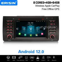 Android 12 Car Stereo BMW X5 E53 DAB+ GPS Radio Octa-Core 4GB+64GB CarPlay & Android Auto WiFi 4G SWC Canbus OBD2 DVB-T DSP