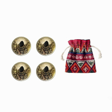 2 Pair SAROYAN Nefertiti Women Belly Dance Accessories Finger Cymbals BRASS Belly Dance Zills